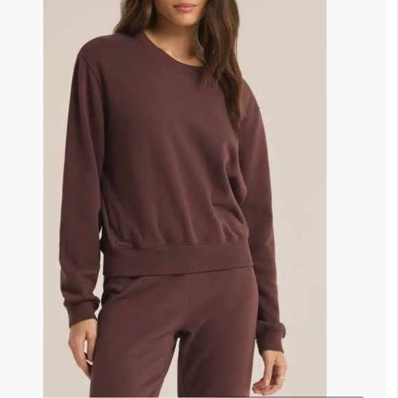 Z SUPPLY Brown Crewneck Sweatshirt and Jogger Set XS - Picture 1 of 6